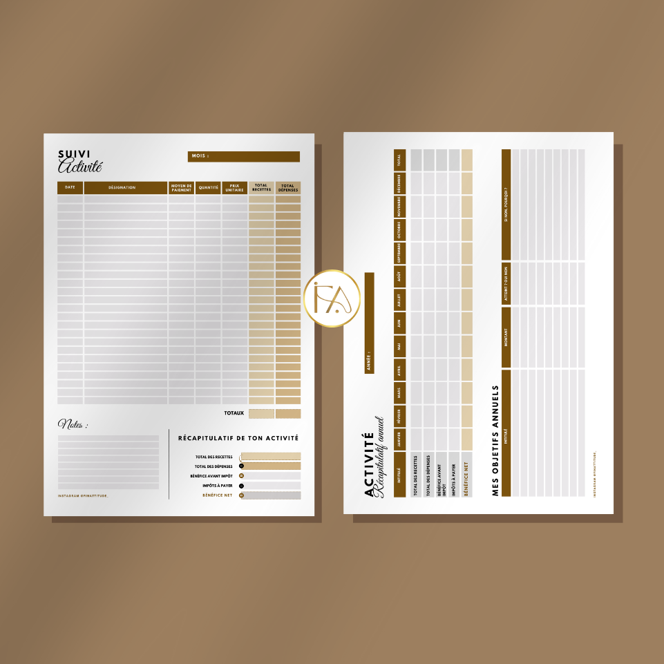 Suivi d’Activité - Recettes et Dépenses (digital - PDF) – Image 3