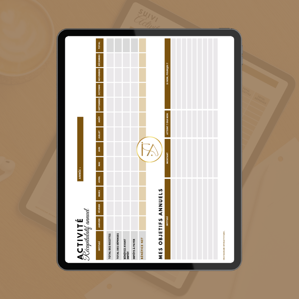 Suivi d’Activité - Recettes et Dépenses (digital - PDF) – Image 6